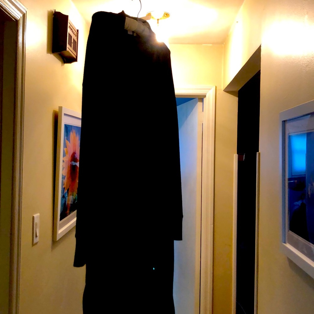 Long black cardigan sweater